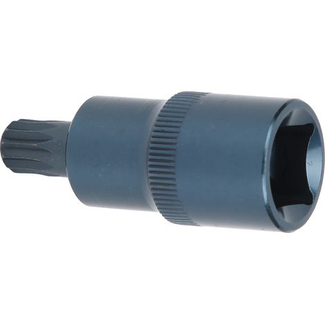 Clé à douille adaptateur 12 pans en acier allié bleui, embout M10, douille 1/2 pouce pour clé rapide, outil de vissage robuste. (1/5)