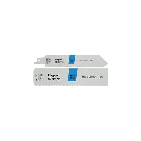 Lama per sega circolare de, Klingspor RS 993 MA, taglio di lamiera, profili e acciaio inox, bimetallo, dentatura variabile 10-14 TPI, precisione professionale, 150x25,4x0,9 mm