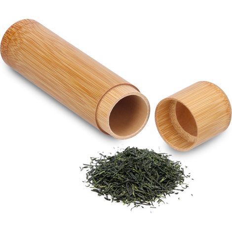 Tragbare Bambus-Teebox, ideal zur Aufbewahrung von Tee, Kaffeebohnen und Nüssen (Stil 4). (1/5)