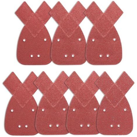 FENOPLASTICA70 Pièces Feuilles Abrasives Papier Abrasif Triangles 10 X 60/80/ 120/180/ 240/320/ 400 Grains Feuille de Ponçage de Ponçage Fit Detail Palm Sander (1/4)