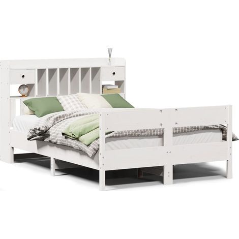 Maison Exclusive - Letto Libreria senza Materasso Bianco 160x200 cm Legno di Pino