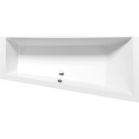 ANDRA R Baignoire Asymétrique 170x90x45cm, Blanc (1/4)