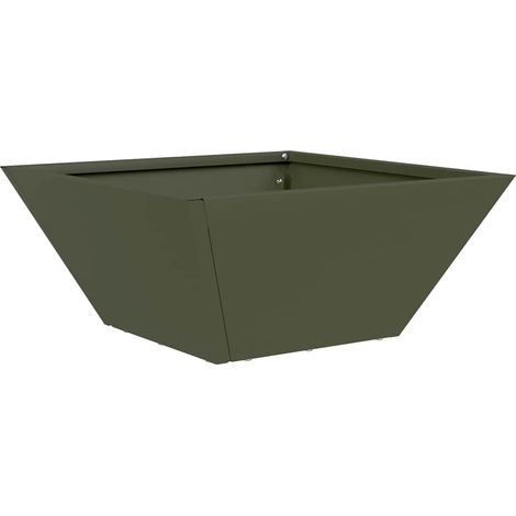 Maison Exclusive - Vaso da giardino Verde oliva 35 x 35 x 15 cm