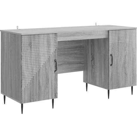 Schreibtisch Graues Sonoma 142,5 x 50 x 75 cm Holzwerkstoff vidaXL
