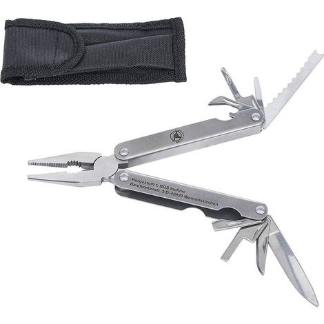 Outil Multifonctions 12-en-1 160 mm - Pince Intégrée, Polyvalent et Compact, Acier, Pro - D-Work