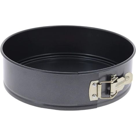 Bandeja de horno de acero inoxidable antiadherente y desmontable - Diámetro 20 cm, altura 6,5 cm -, color negro (1/3)