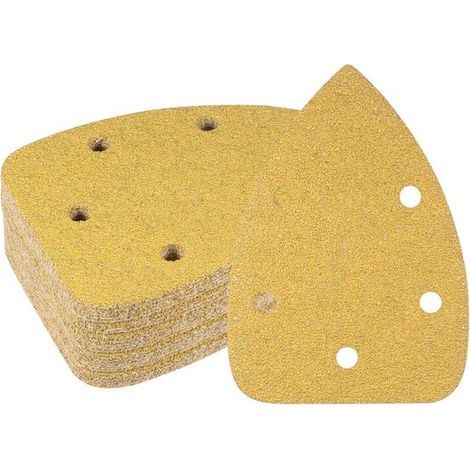 Papier abrasif avec crochets pour ponceuse souris de détail - idéal pour polir les meubles en bois - grain 40 - 24 pièces (1/5)