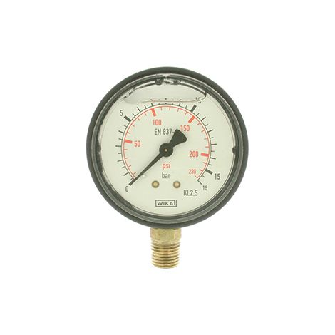 Manometer mit Glycerin 0/16 bar, ø: 1/4. Gehäuse aus ABS.