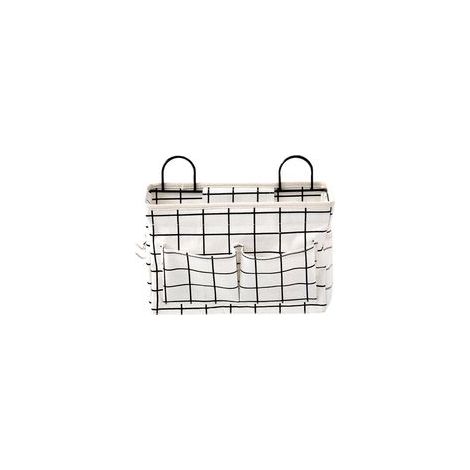Sac de rangement mural, pochette murale, organisateur d'étagère suspendu en coton, style 1 (1/5)