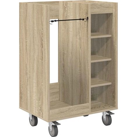 Armario de golf moderno con ruedas espacio de almacenamiento 65 x 45 x 98 cm de madera roble sonoma 020055051 (1/4)