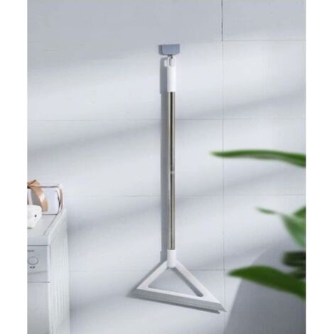 Balai multifonction amovible (acier inoxydable et TPR) pour salle de bain, nettoyage des murs, carrelages, portes, fenêtres et vitres. (1/5)