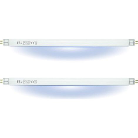 FSL T5 F8W BL Bombilla de repuesto para lámpara matamoscas, tubo UV de 30 cm para matamosquitos/insectos de 8W/16W (2 unidades)