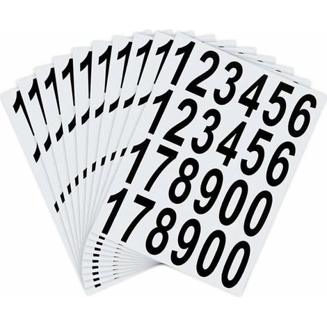 HOXILEELEOAutocollants Numeri cassetta Postale, pacco da 10 Fogli, Colla Impermeabile, cassetta Postale, Indirizzo e numeri (1/5)