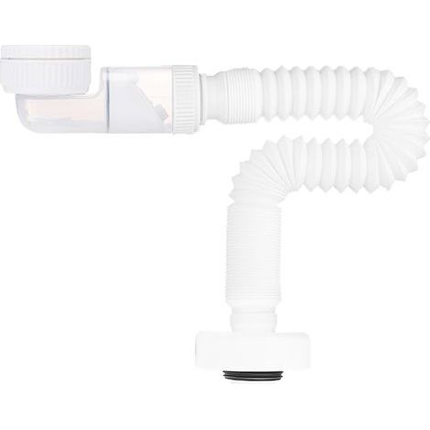Siphon Lavabo Flexible Evacuation Evier 1 1/4", Extensible 380-930mm Réglable Syphon Lavabo Salle de Bain, Anti-Odeurs Gain de Place Siphon Evier Cuisine, pour Salle de Bain, Cuisine (1/5)