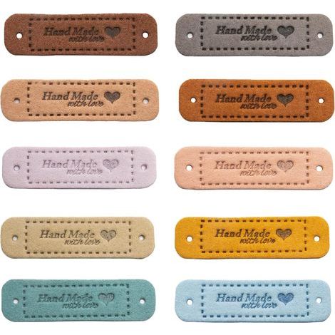 100 jolies étiquettes décoratives faites main avec trous, idéales pour les loisirs créatifs, la couture, le crochet, le tricot et la confection de chapeaux (plusieurs couleurs disponibles). (1/5)