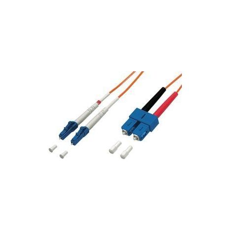 DIGITUS LWL Patchkabel LC - SC 5.00m Multimode Duplex OM3 (DK-2532-05/3) (1/3)