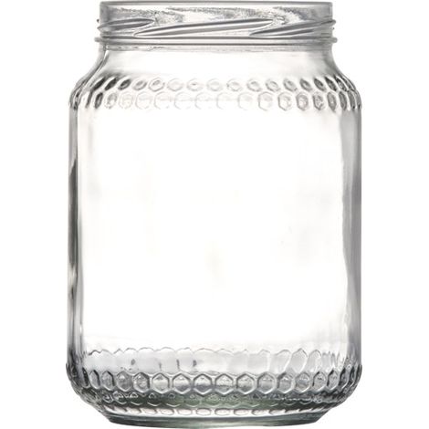 Vaso Vetro per Alimenti Miele Imboccatura Ø Mm 82 Cc. 780 12 Pezzi