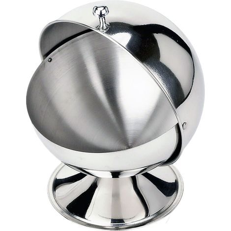 Sucrier en acier inoxydable avec rouleau, support de Cube sphérique, pot de bonbons, biscuits, menthe, pour fêtes de cuisine à domicile, brillant (1/5)