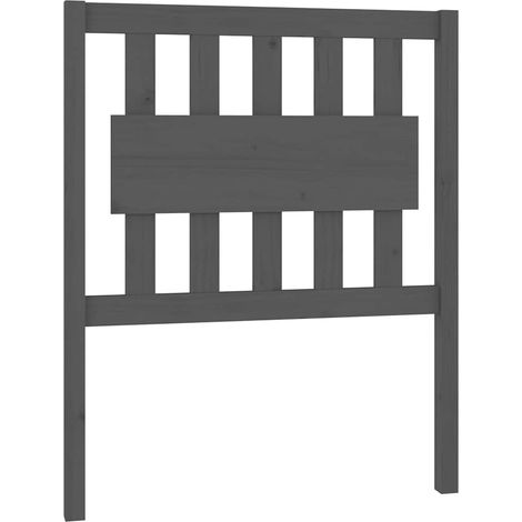 Maison Exclusive - Testiera Letto Grigia 80,5x4x100 cm in Legno Massello di Pino (1/5)