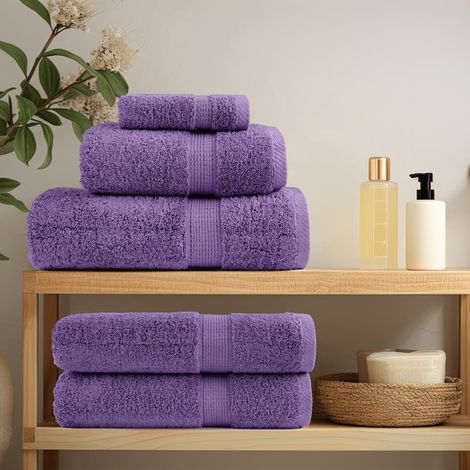 vidaXL Premium Wash Towels SOLUND 10 pcs Purple 30x30 cm 600 gsm (1/5)