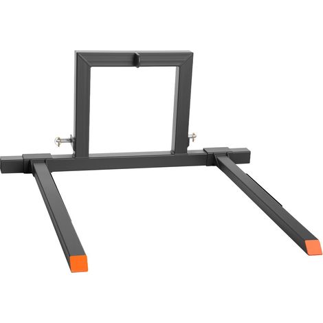 Fourches à palettes à attelage 3 points,capacité 680 kg,longueur totale 128 cm,largeur réglable 735-117 cm,compatible avec tracteurs catégorie 1 (1/5)