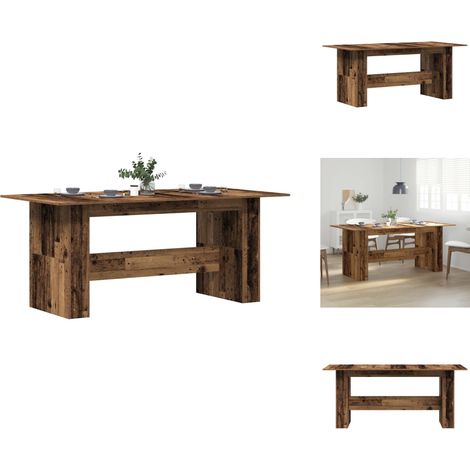 Table à manger vieux bois 180x90x76 cm bois d'ingénierie - Table À Manger - Tables À Manger - Table - Table De Cuisine (1/5)