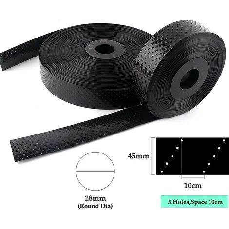 (5 trous espacés de 10 cm - 1 pouce - 200 m) 200 m/rouleau 1" Φ28 mm Ruban d'irrigation goutte à goutte à micro-aspersion sous membrane, arroseur, tuyau d'arrosage de serre avec 2/3/5 trous (1/5)