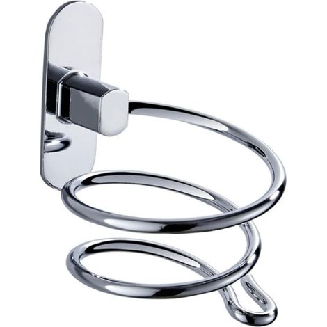 Halterung für Haartrockner aus Edelstahl. Kein Bohren erforderlich. Kompaktes Design fürs Badezimmer. (1/5)