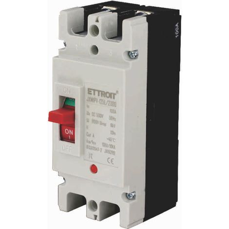 ETTROIT JX15299 MCCB Interruttore Scatolato Magnetotermico 2P 100A DC 500V-10KA (1/3)