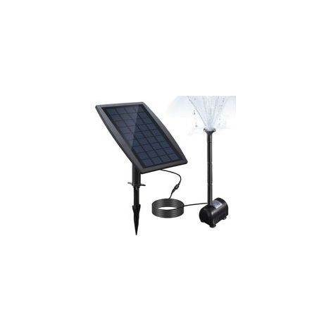 Pompe à eau solaire sans balais pour bassin, idéale pour les fontaines, avec panneau solaire 9V 2,5W offrant un débit de 200L / H. (1/4)