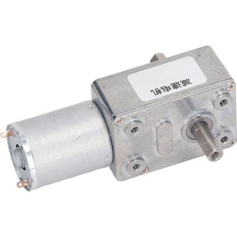 12V 30RPM Schneckengetriebemotor, hohes Drehmoment 25kg.cm, Doppelwelle 12mm, selbsthemmend, reversibel, kompaktes Untersetzungsgetriebe für Heimwerker. (1/5)
