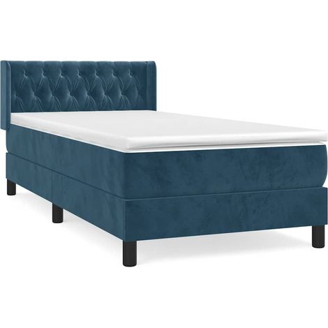 Maison Exclusive - Cama box spring con colchón terciopelo azul os (1/5)