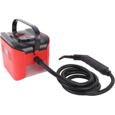 Nettoyeur vapeur portable haute pression et haute température, multifonctionnel, pour la maison, la voiture et la cuisine. Rouge, prise européenne 220 V. (1/5)