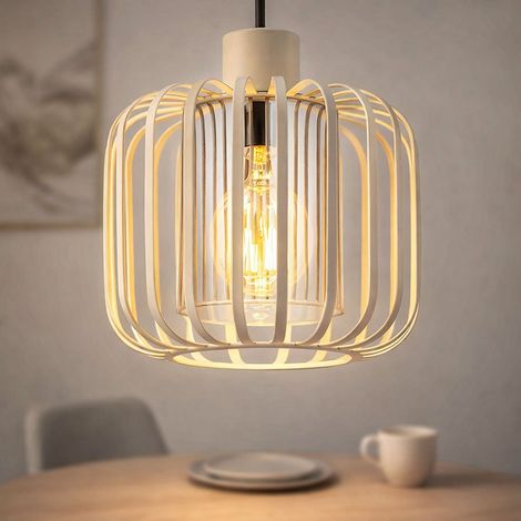 LED Hängeleuchte Rauchglas Pendellampe sand Wohnzimmerleuchte Metallstäbe Retro, 7W 630Lm warmweiß, DxH 18x120 cm