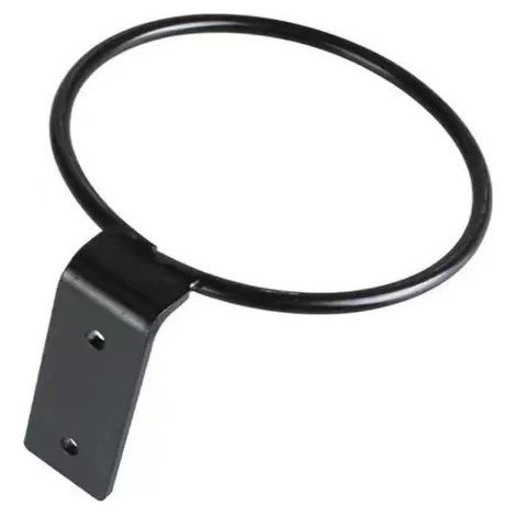 Support mural pour pot de fleurs en fer, diamètre 18 cm, non pliable, noir, adapté au balcon, au jardin ou à la maison, 1 pièce (1/5)
