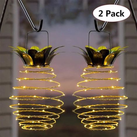 Lanterne Solaire Extérieure - 60 LED - 2 Modes D'éclairage - Étanche IP55 - En Métal Et ABS - Pour Jardin Patio Cour - 2 Pièces (1/5)