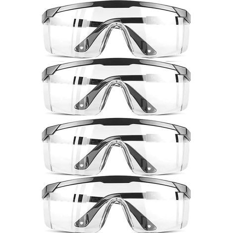 Set mit 4 Schutzbrillen – Antibeschlag – Übergroß – Breites Sichtfeld – Schutzbrille (1/5)