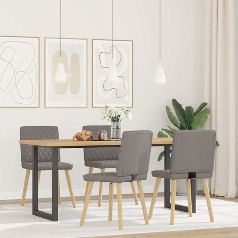 Maison Exclusive - Sedie da Pranzo 4 pz Tortora in Tessuto