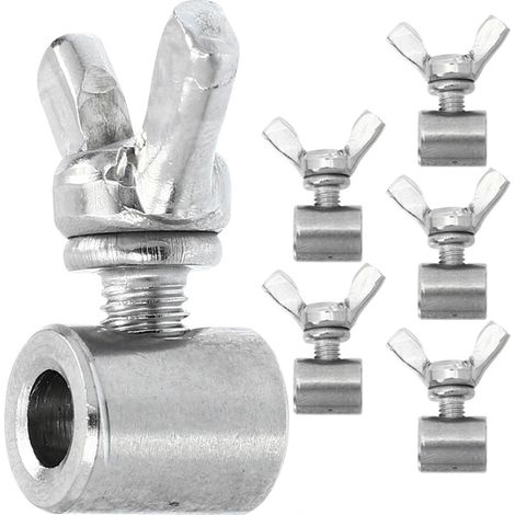 6 Stück Edelstahl Drahtseilklemmen mit Schraubbefestigung Rostfreie Kabelklemmen für Einzeldraht 2 4mm für Takelage Zaunsysteme und Ladungssicherung (1/5)