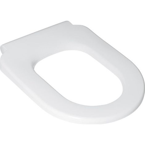 Abattants de toilette, charnières en acier inoxydable, En Duroplast Blanc