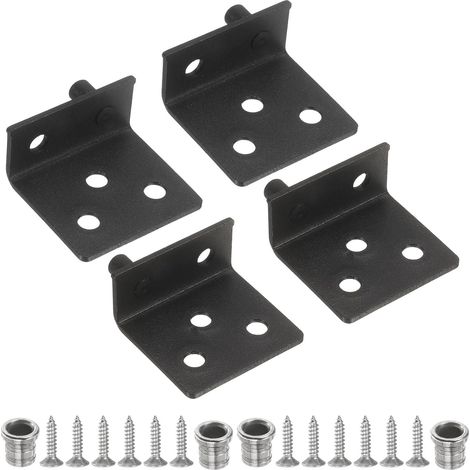 2Set Pivot Hinge, 35 x 32 mm Heavy Duty Stainless Steel Concealed Shaft Door Hinges With Bushing Kit Pour Furniture Cabinets Wood Doors, Black (1/5)