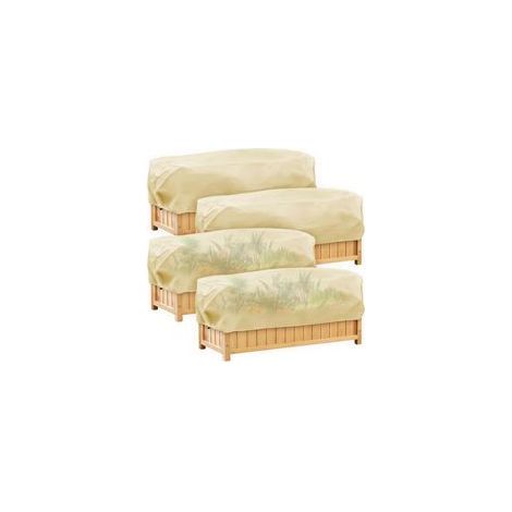 Lot de 4 Housse de Boîte à Fleurs Bio, Housse Hivernage Plante Exterieur, Protection Hivernale avec Cordon de Serrage, Protéger Les Plantes de Balcon Contre Les Gelées Légères