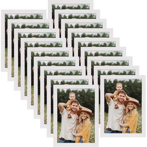 Bilderrahmen 18er Set 13x18 Collage Wand Tischaufsteller Weiß 13x18cm (1/5)