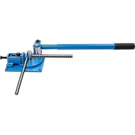 Cintreuse de barres d'armature manuelle – 7 roulements à billes, angle de pliage 0-200°, diamètre 1-14 mm (acier rond 1-16 mm) – Fixation sur établi – Pour chantier, atelier de métallurgie et bricolag (1/5)