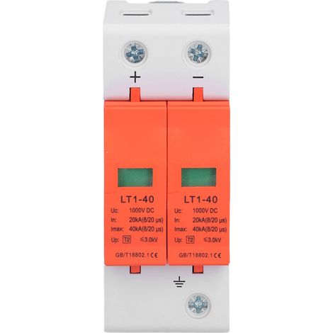 Parafoudre DC 2P 20-40kA 1000V LT1-40, Protection Photovoltaïque, Paratonnerre Solaire 40kA (1/5)