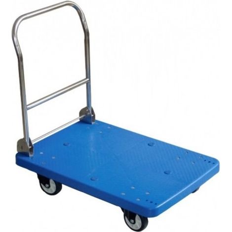 Chariot - Plateau Plastique - 150kg - Poignée Pliante - Beckers