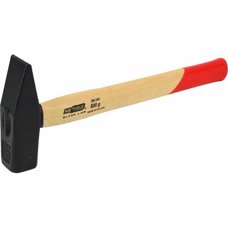 Awtools młotek ślusarski 0,8 kg trzonek drewniany black line
