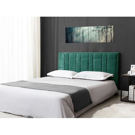Tête de lit 160 cm - Velours - Vert - HERMINE (1/4)
