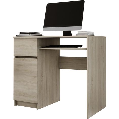 Scrivania a sinistra, Rovere Sonoma, 77 x 90 x 50 cm (1/5)