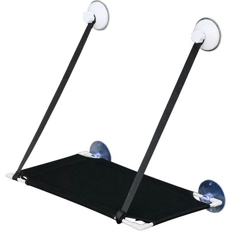 Hamac noir pour chats dintrieur avec une seule semelle noire